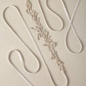 BHLDN Liv sash wedding belt lace jewel floral